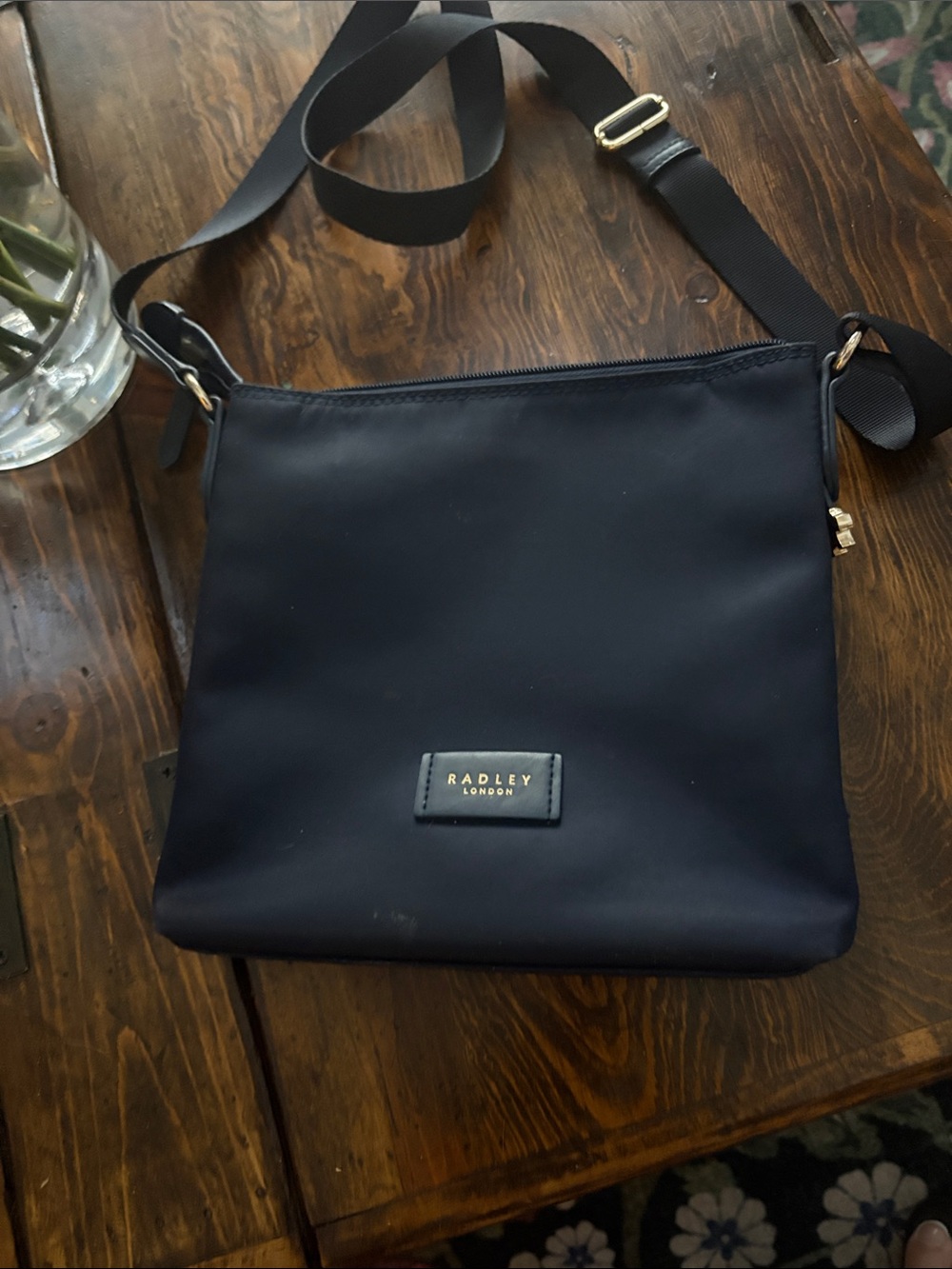 RADLEY LONDON Navy Crossbody with Gold Hardware